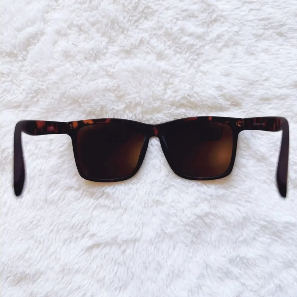 Otto Tortoise Brown Angular Frame Sunglasses